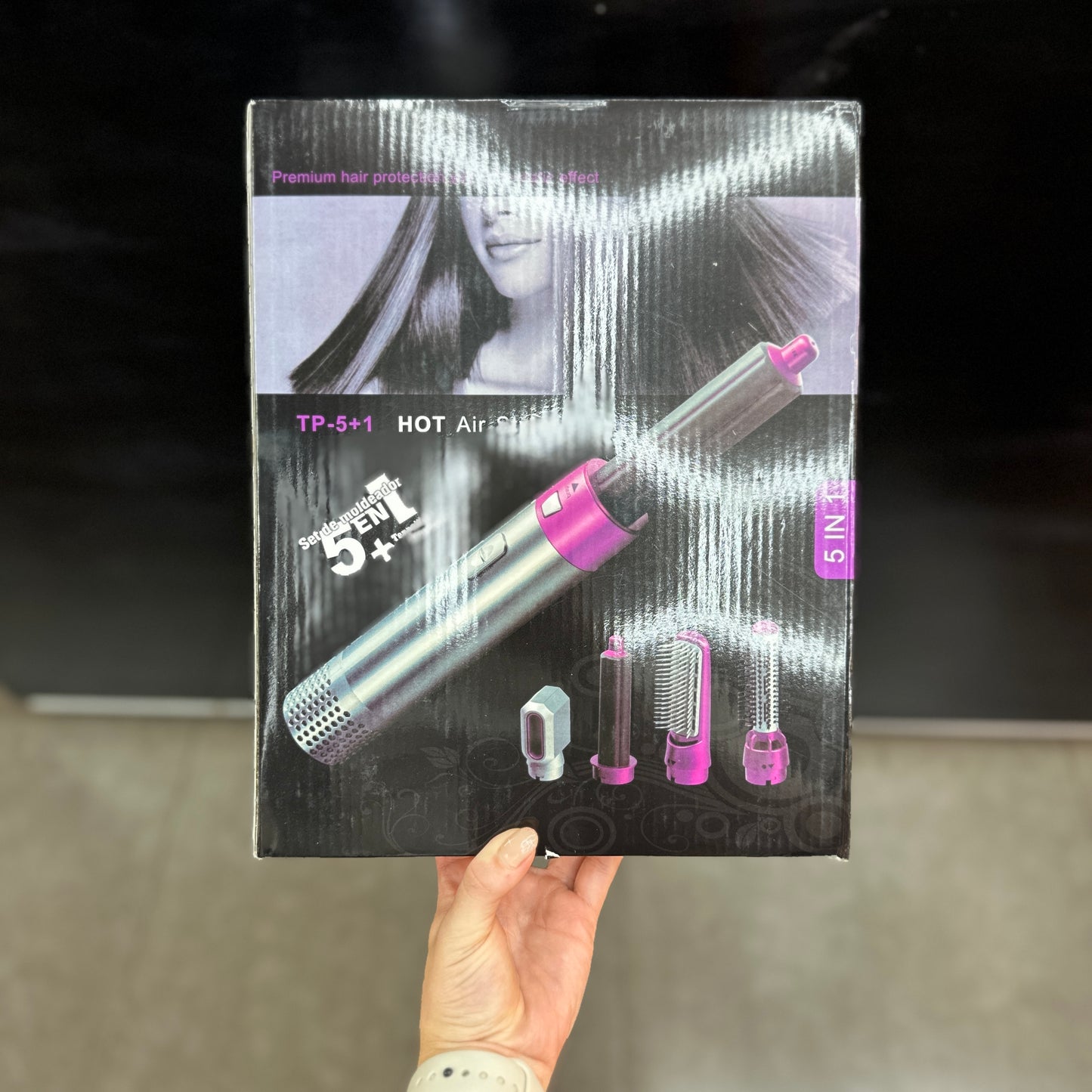 Cepillo secador y moldeador 5en1 + alisador + ondulador