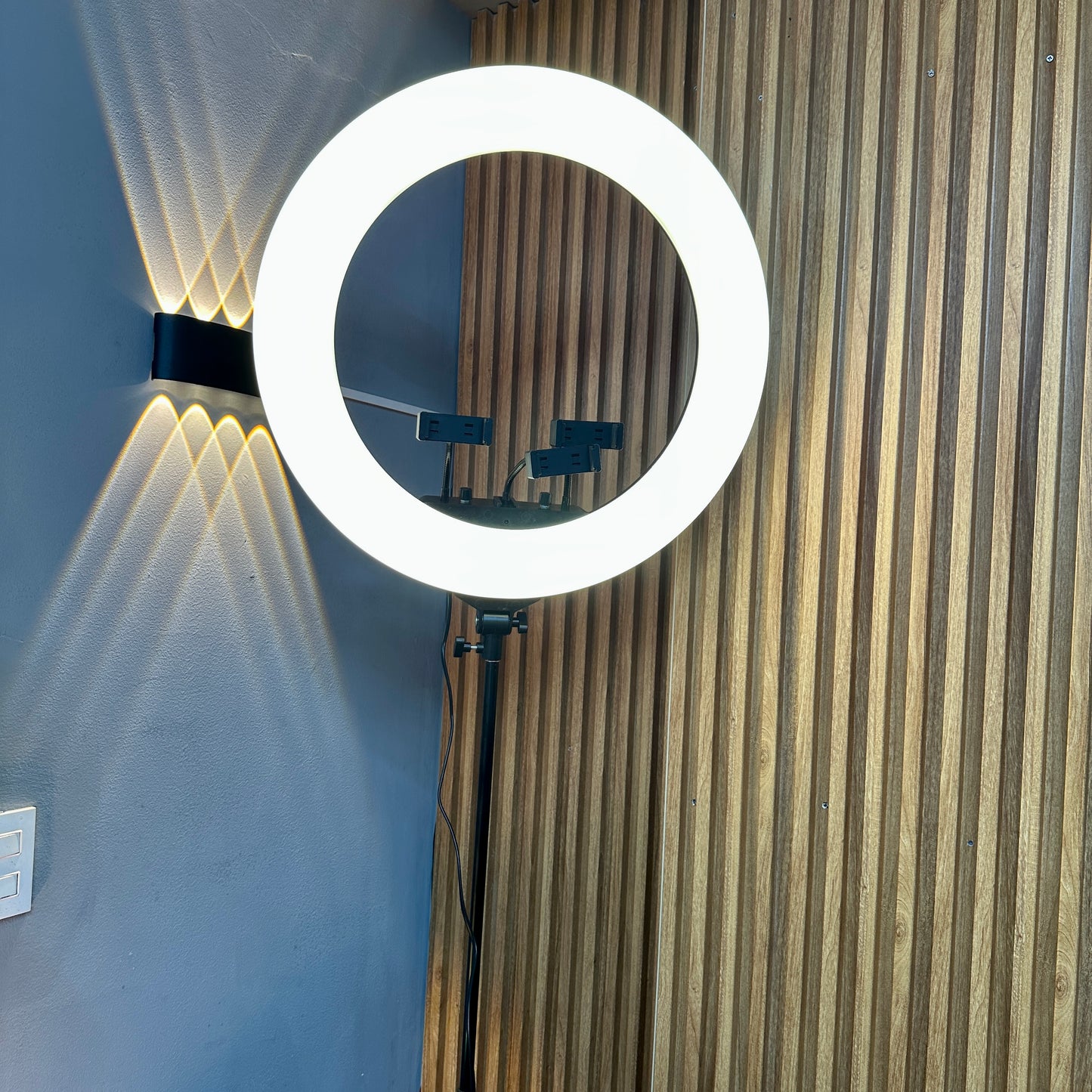 Aro de luz profesional 56 cm multicolor + trĂpode 2,10