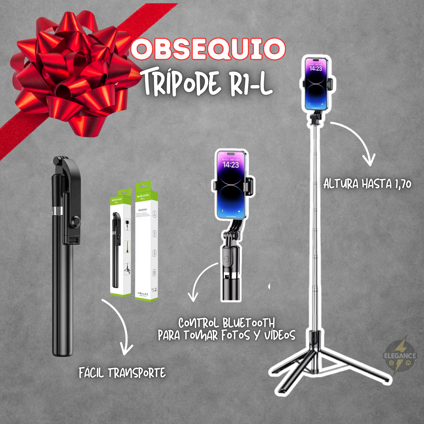 Luz led M160 RGBđ para celulares y cĂĄmaras+ trĂpode R1-L de obsequio đ