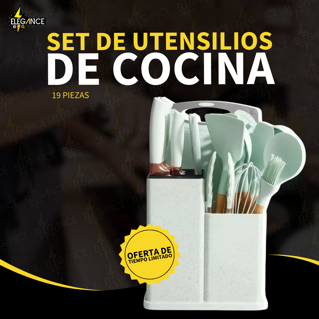 Set de Utensilios de Cocina 19 Piezas