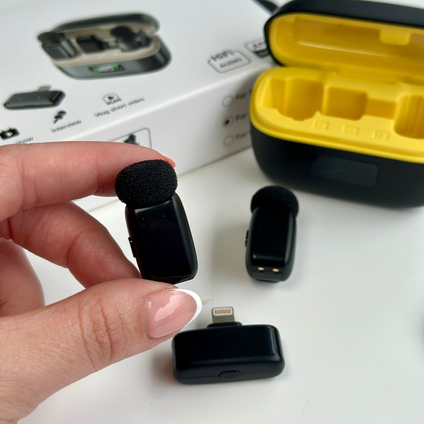 MicrĂłfonos SX35 MINI đïž+ caja de carga inalĂĄmbrica