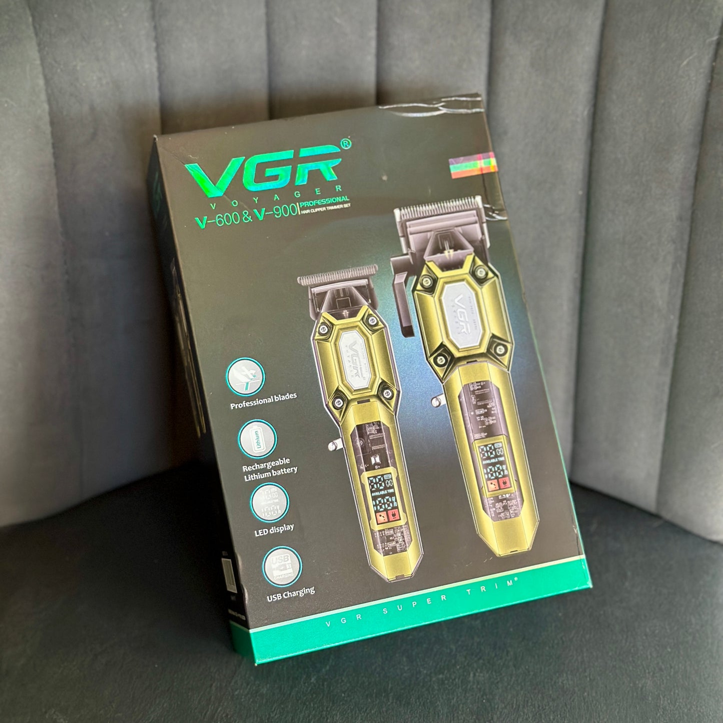 Combo máquina de motilar + patillera VGR ⭐️PROFESIONAL!🫰🏻