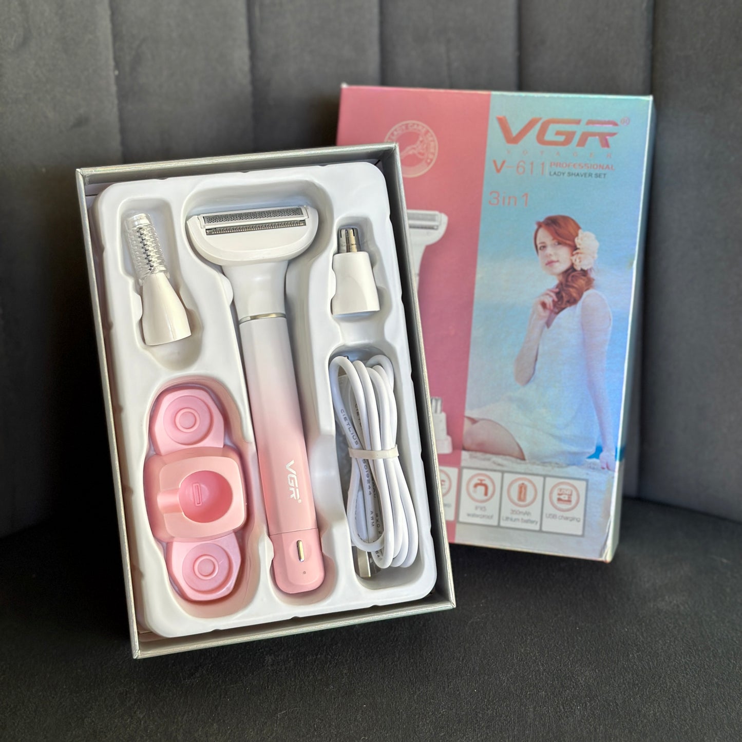 MĂĄquina afeitadora 3en1 para mujer đ VGR 611