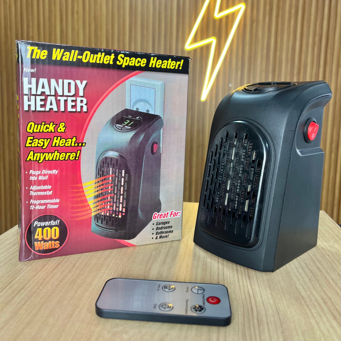 Mini calefactor portátil 🔥+ control remoto