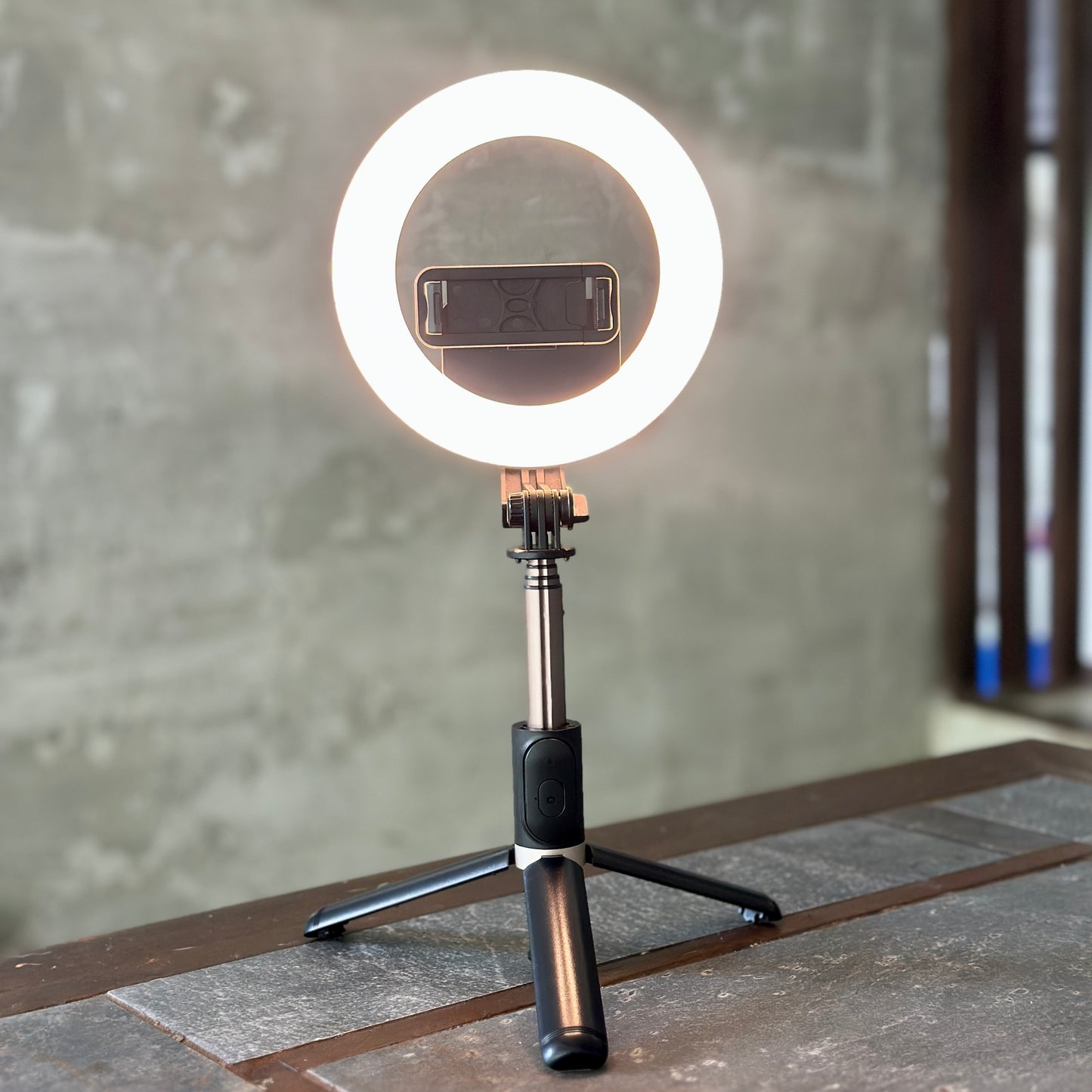 Mini aro de luzđ€ł selfie stick Q07