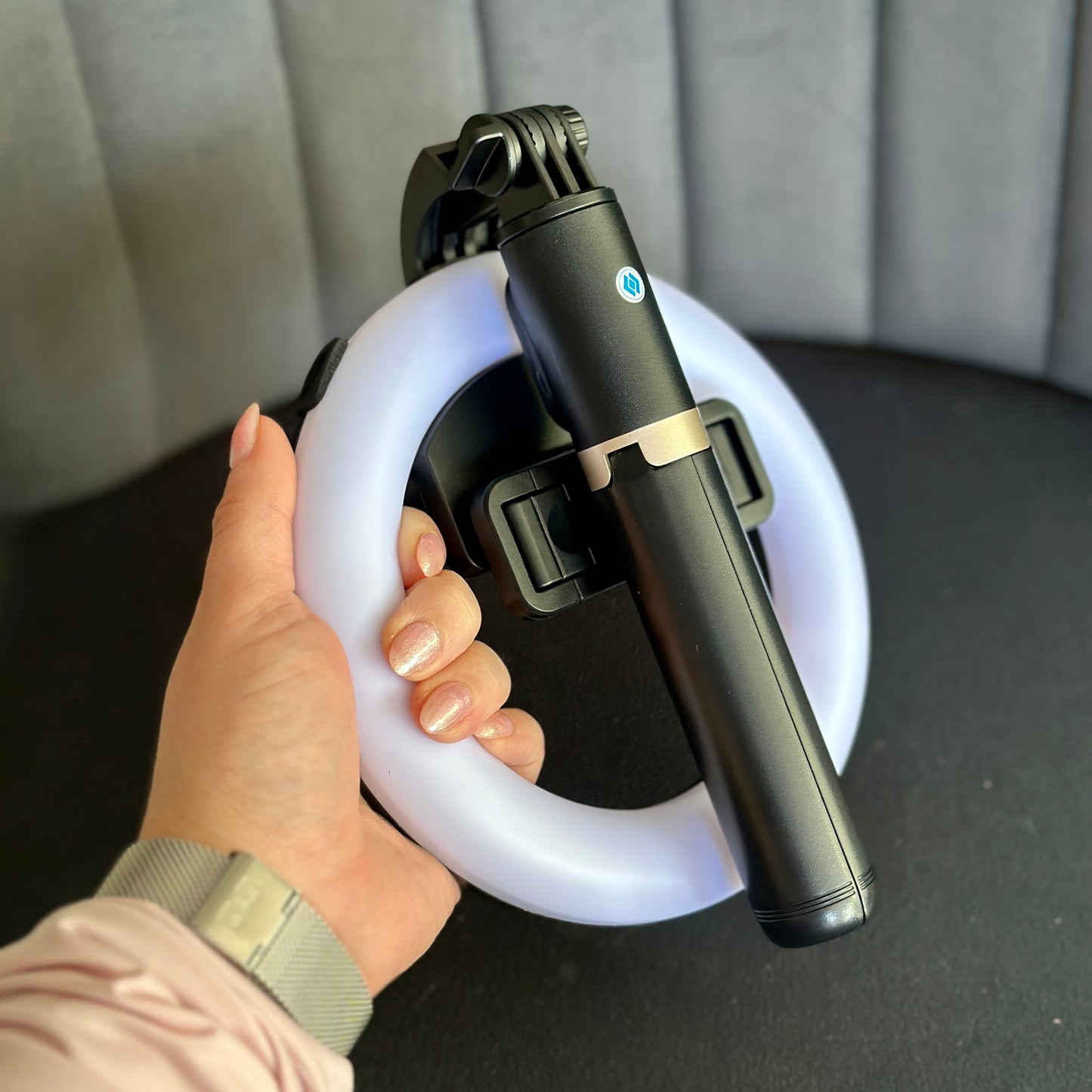 Mini aro de luzđ€ł selfie stick Q07