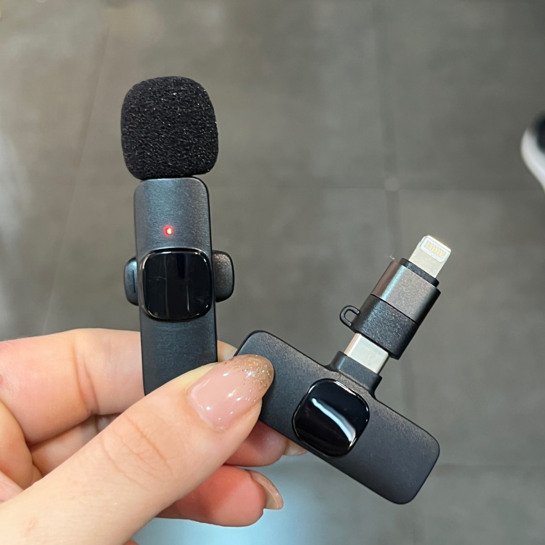 Micrófono K8 inalámbrico con adaptador doble para Android y iPhone 🎤