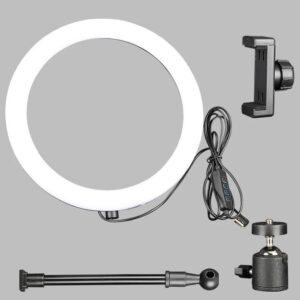 ARO DE LUZ BLANCO DE 33CM + TRIPODE DE 2.10 METROS