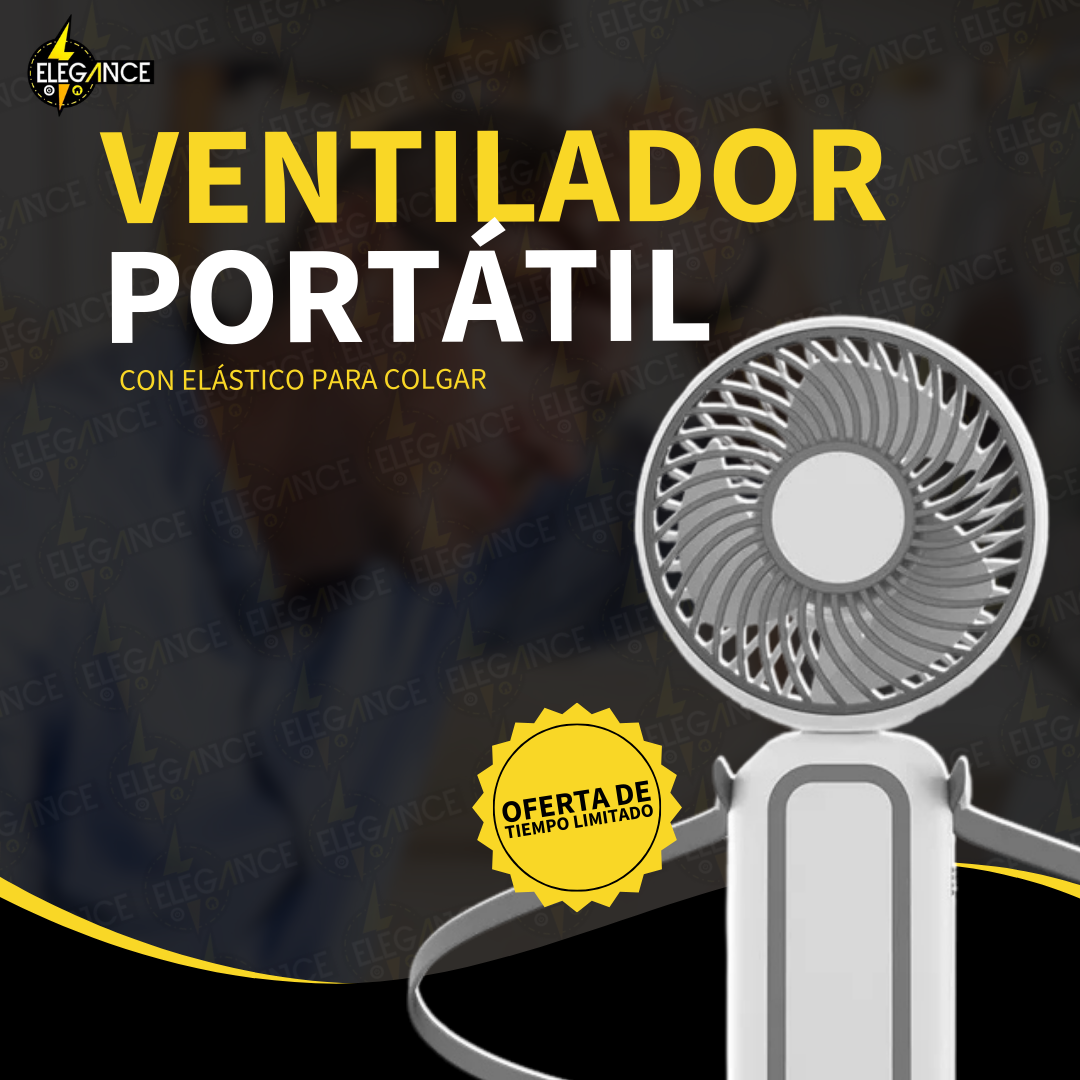 Ventilador Portátil con Elástico para Colgar