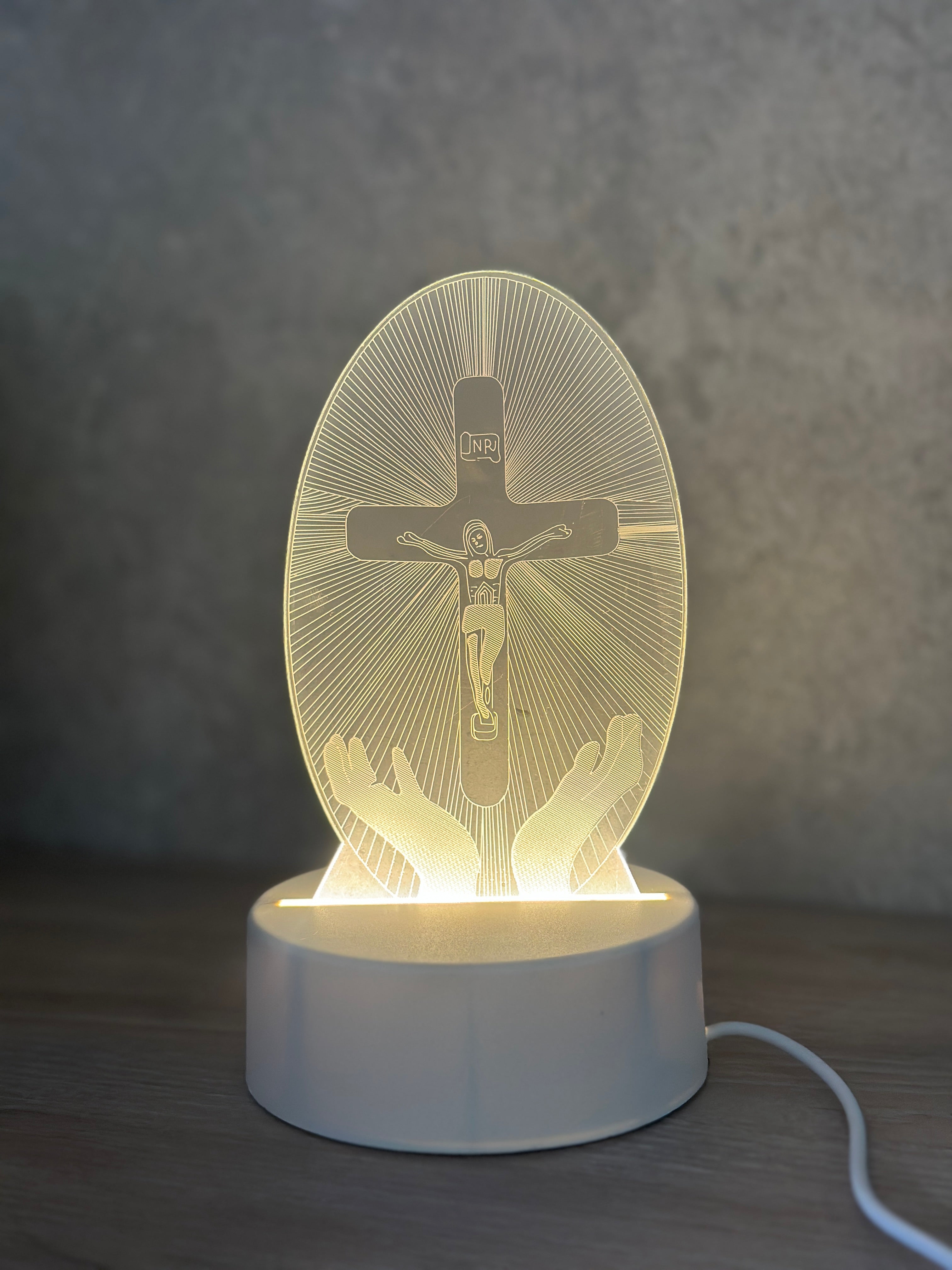 Lampara decorativa virgen /cristo ✨