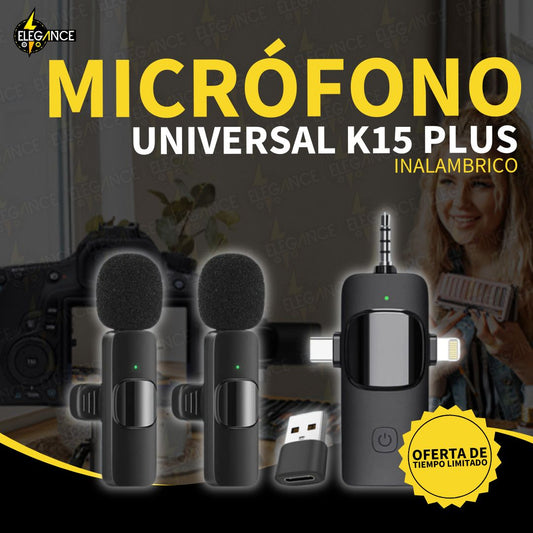 Micrófono Universal K15 Plus - Captura Profesional en tus Manos