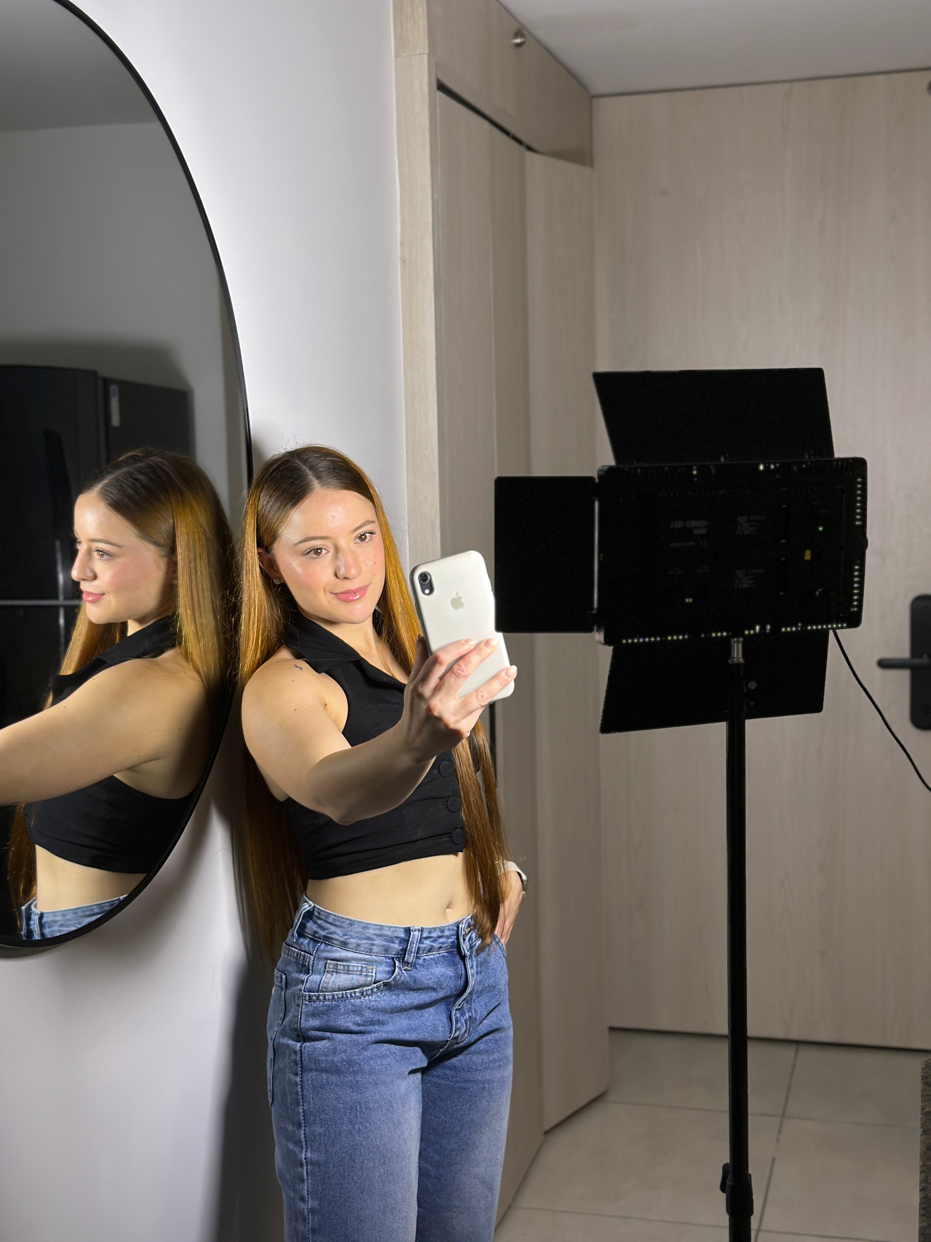 Kit Estudio Pro ✨ Luz profesional u880 + trípode 2,10m + 2 baterías