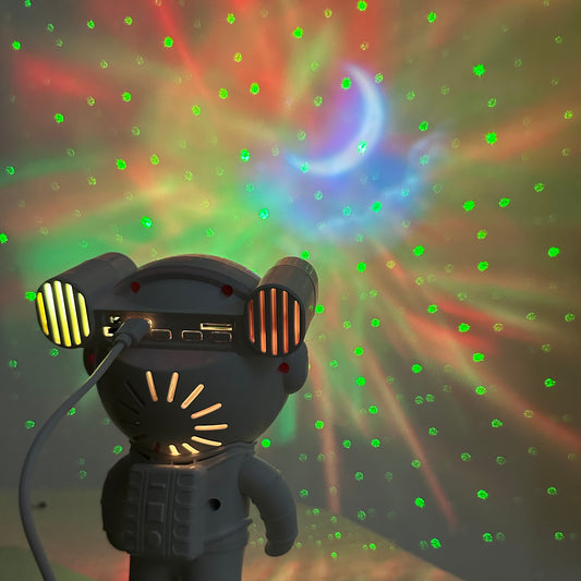 Lámpara astronauta proyector con parlante bluetooth 🚀🧑‍🚀✨