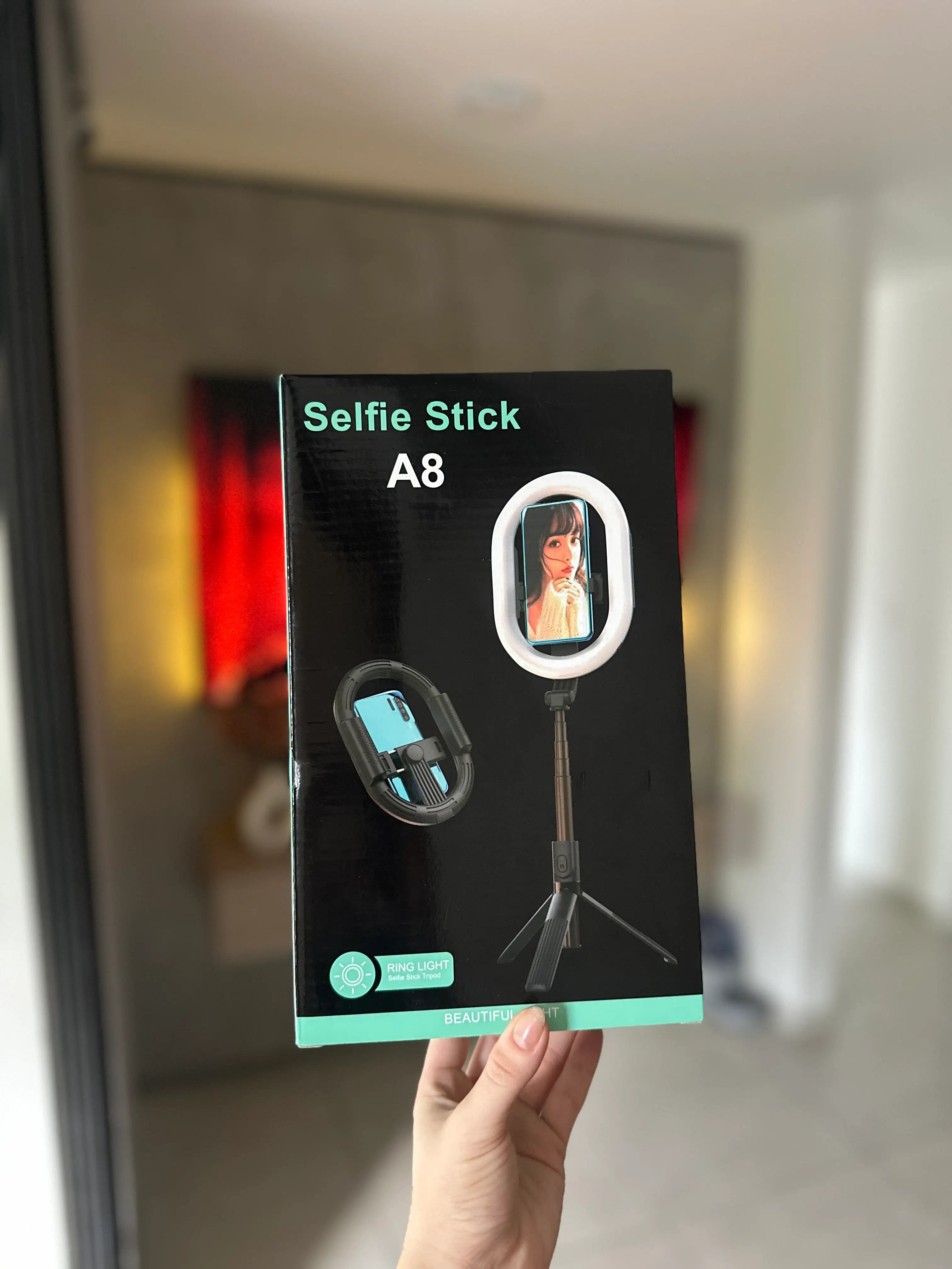 Trípode de mesa con luz y control A8
