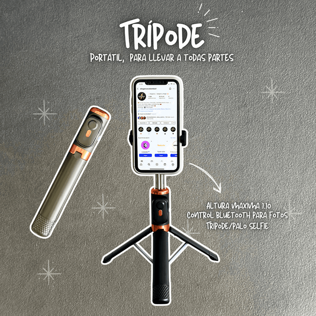 Combo para crear contenido luz rgb + trípode Jc16 + micrófono k8