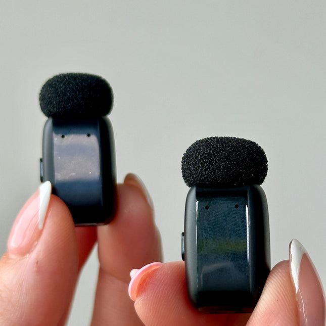 Micrófonos SX35 MINI 🎙️+ caja de carga inalámbrica