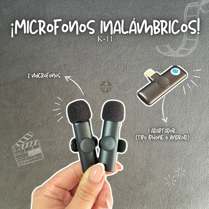 Kit ¡PRO!👌🏻Para crear contenido 🎞️x 4 productos ⚡️Luz recargable + trípode + 2 micrófonos