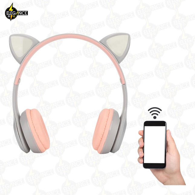 Audífonos Diadema P-47M con Orejas de Gato