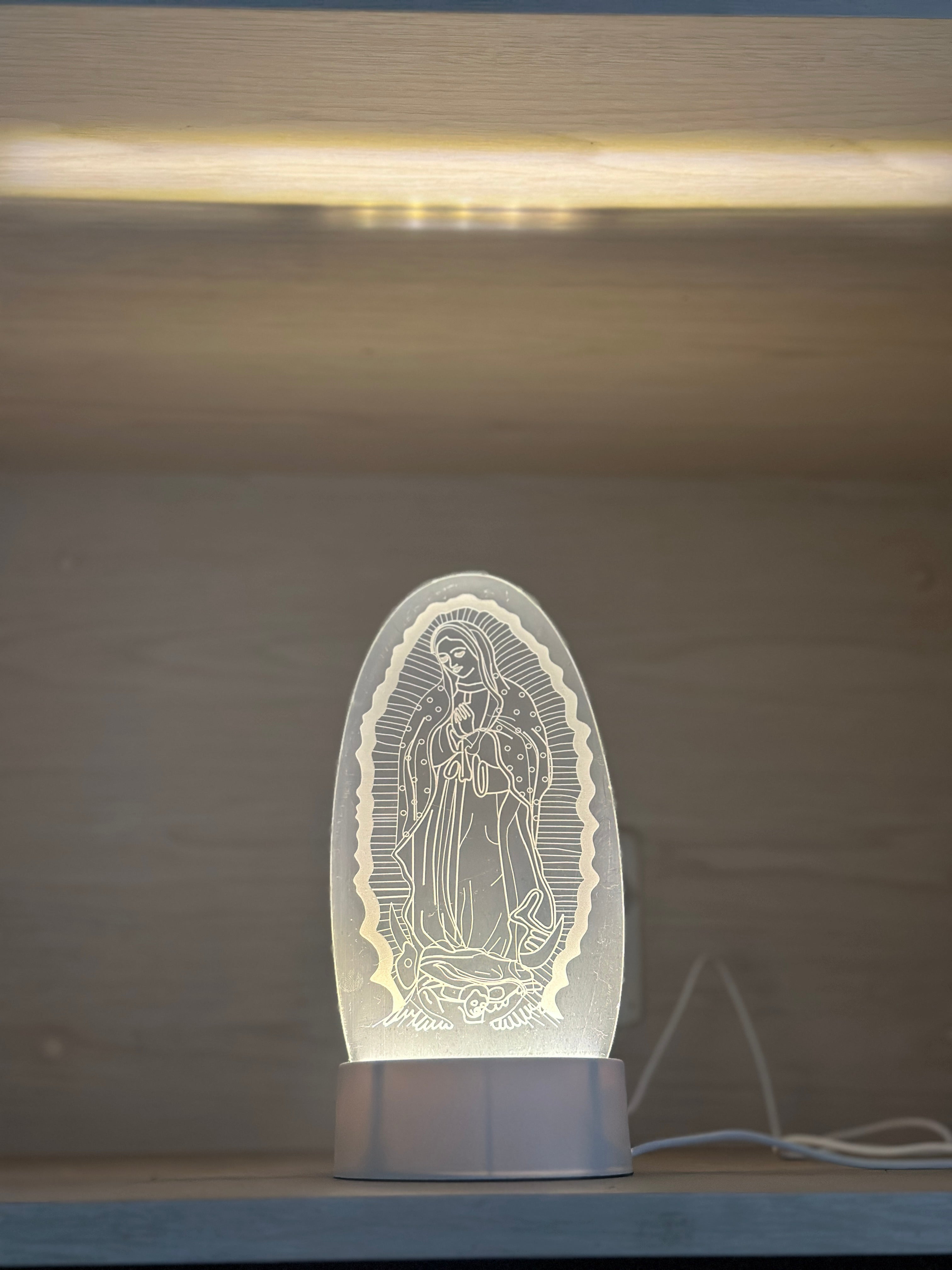 Lampara decorativa virgen /cristo ✨