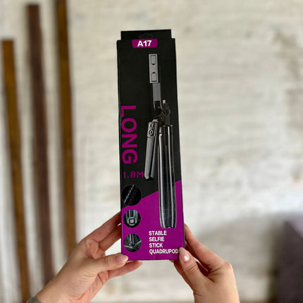 Trípode para celular 📱 A17 1,80 altura + Luz  RGB de obsequio 🎁