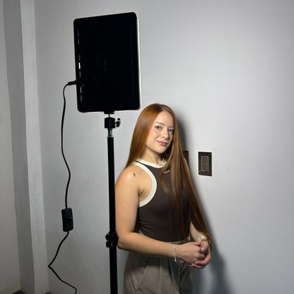 Panel de luz PRO VP-097 📽️🎞️🎬 + trípode 2 metros