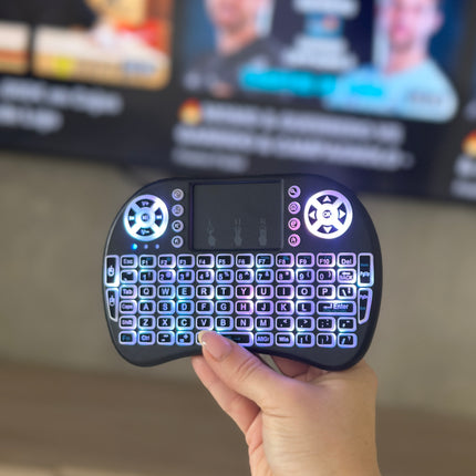 Control para TV 📺 con teclado y mouse retroiluminado🤩🌈