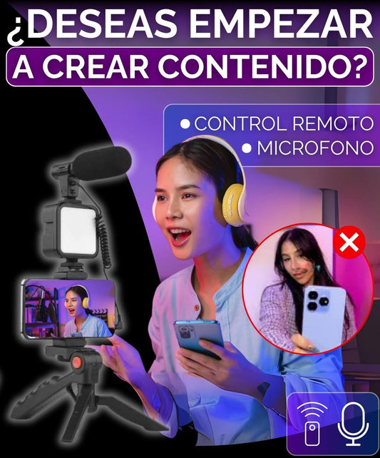 Creator Pro (kit Soporte estabilizador con luz LED y micrófono)