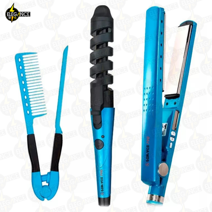 Plancha y Rizadora Nano Titanium Combo