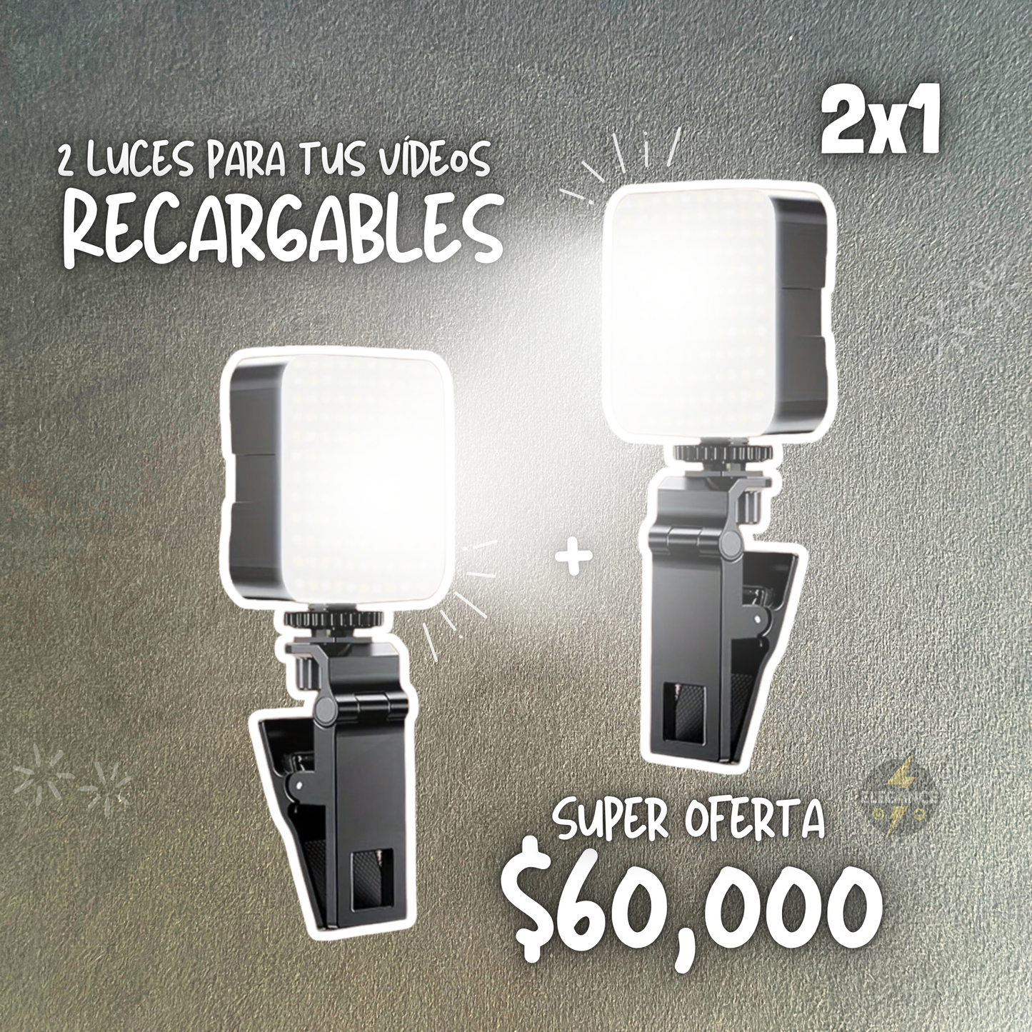 Combo x2 luces led recargables de alta intensidad 🔝😱