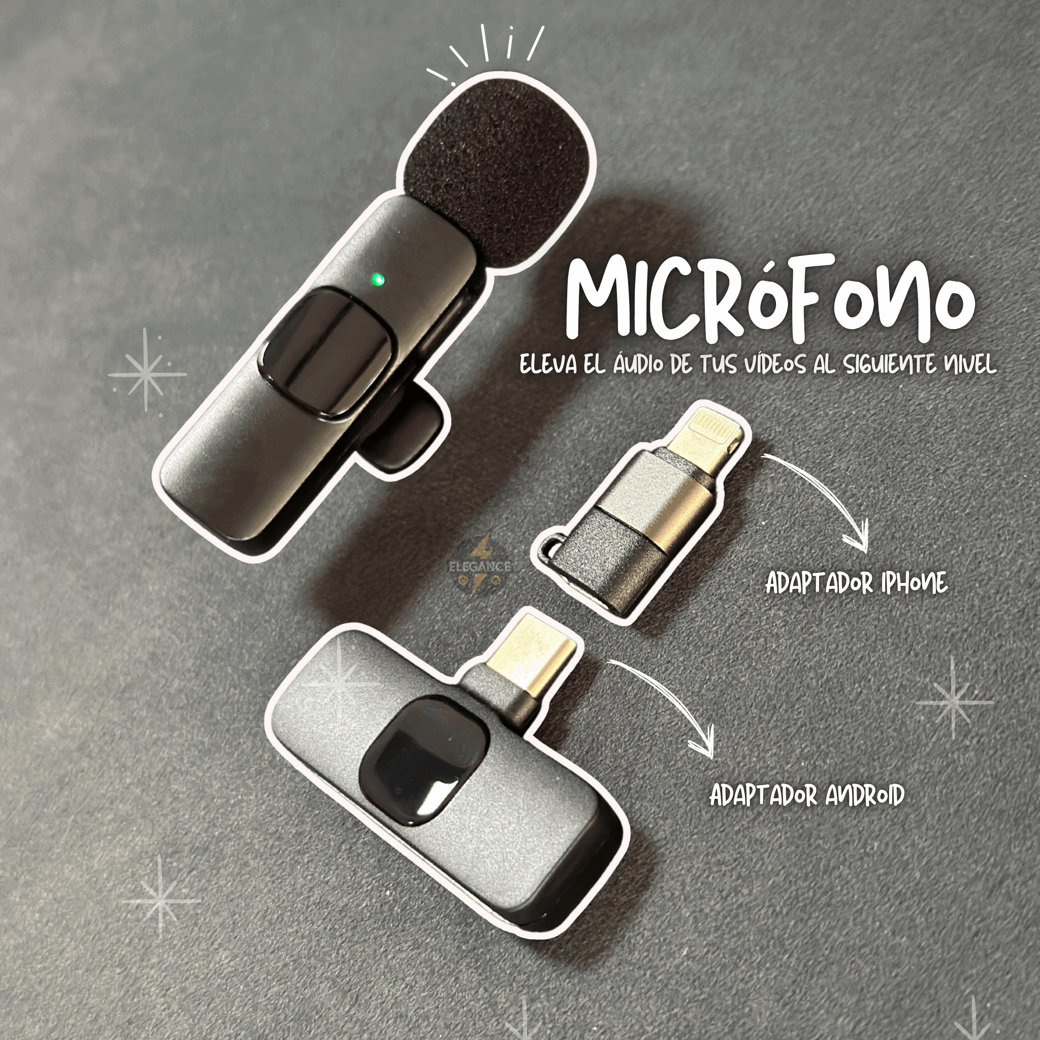 Combo para crear contenido luz rgb + trípode Jc16 + micrófono k8