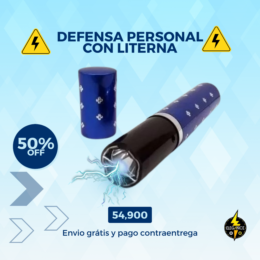 Linterna defensa personal estilo labial