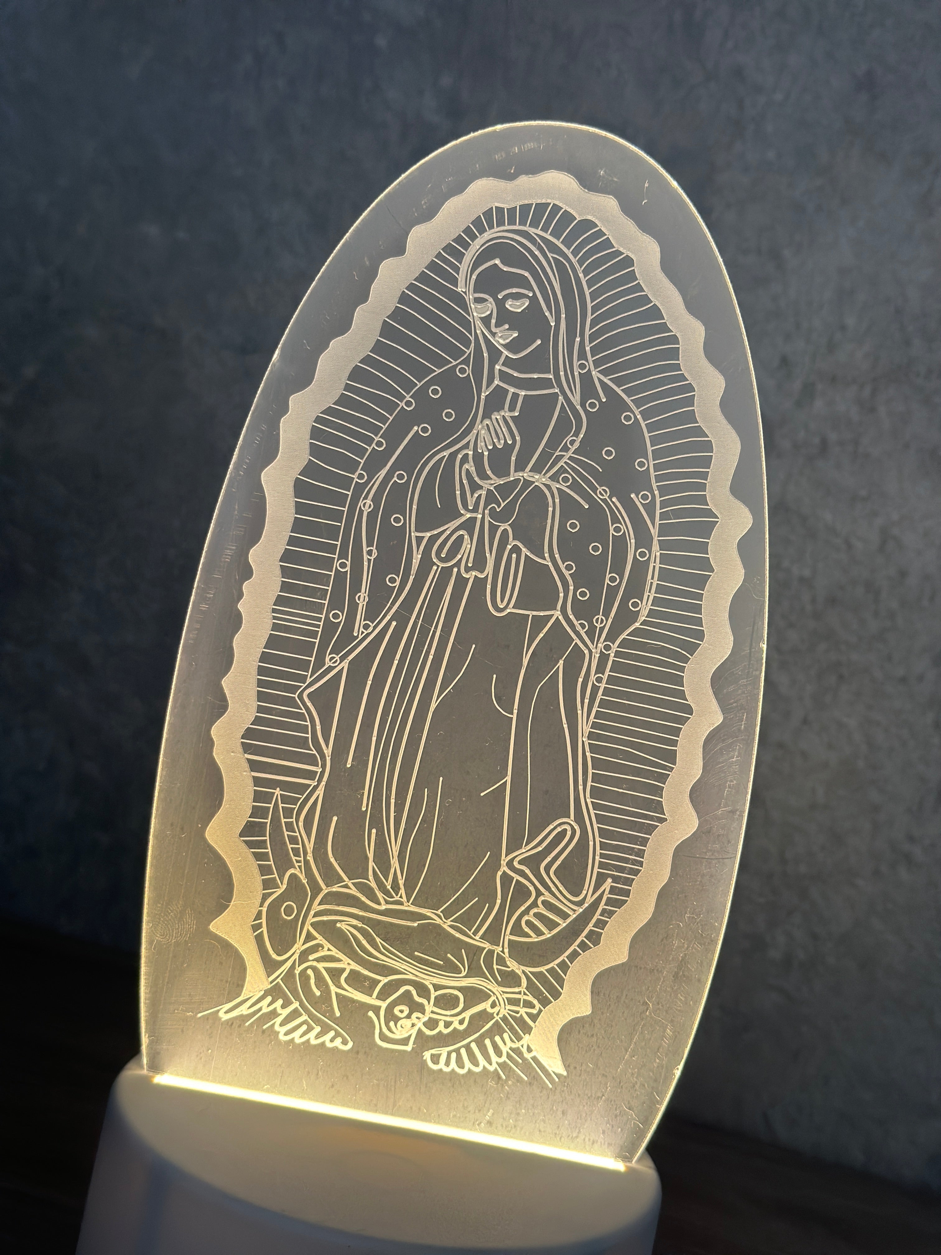 Lampara decorativa virgen /cristo ✨