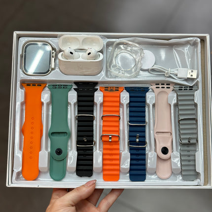 Combo t2000 ULTRAMAX audífonos + reloj + protector