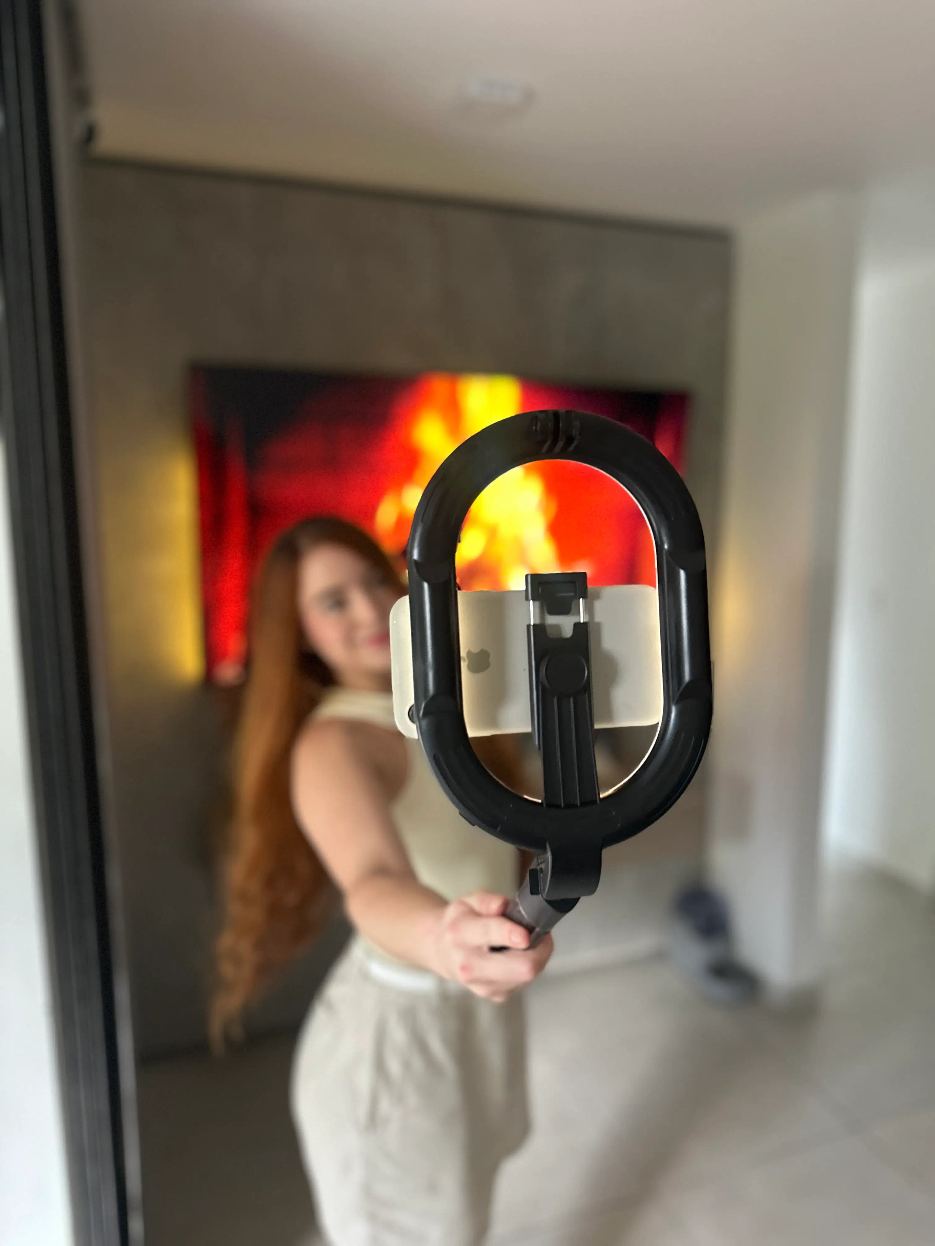 Trípode de mesa con luz y control A8