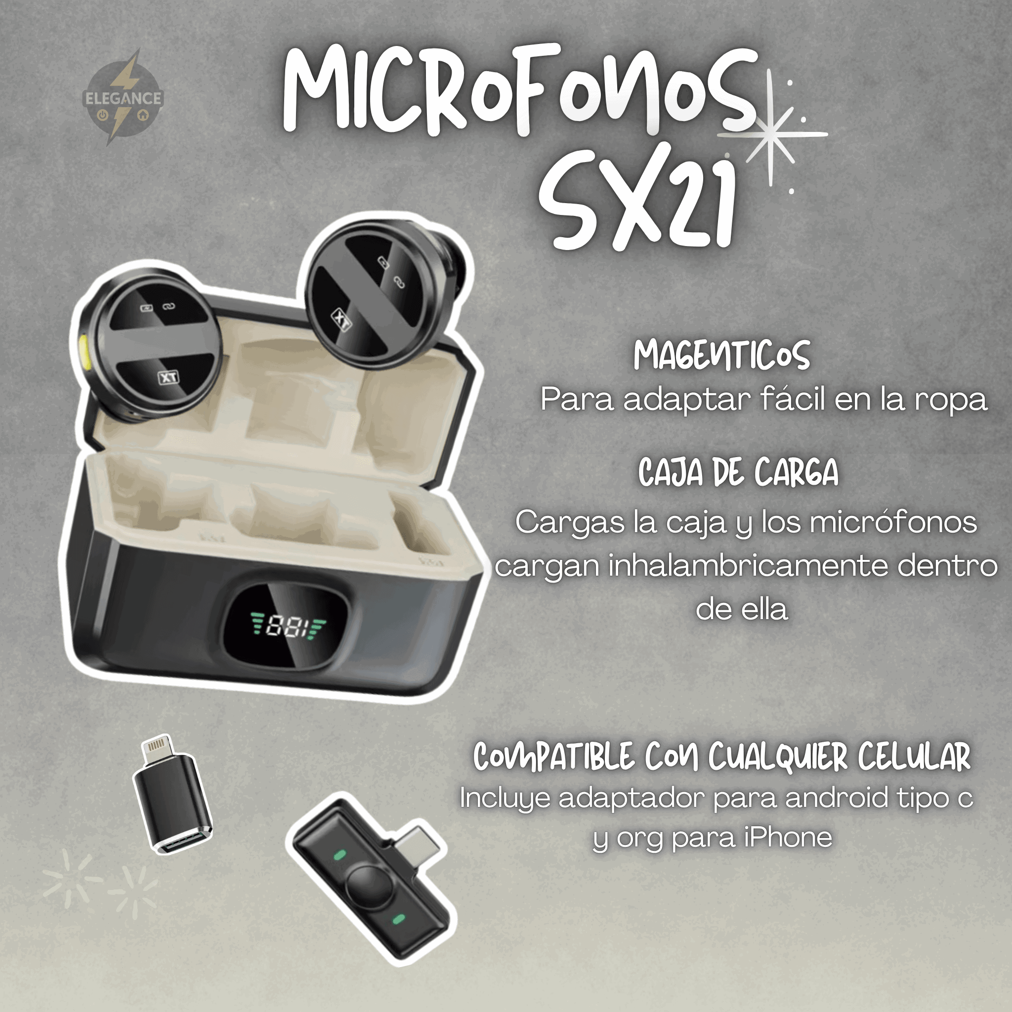Micrófonos sx21 + Trípode Jc-16 obsequio