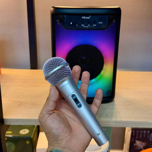 Cabina bluetooth KTS-2043+ micrófono karaoke 🎤 (4 pulgadas aprox)