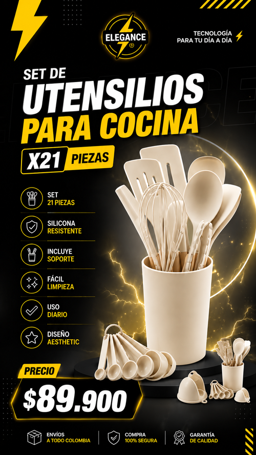 Set de utensilios de cocina x21