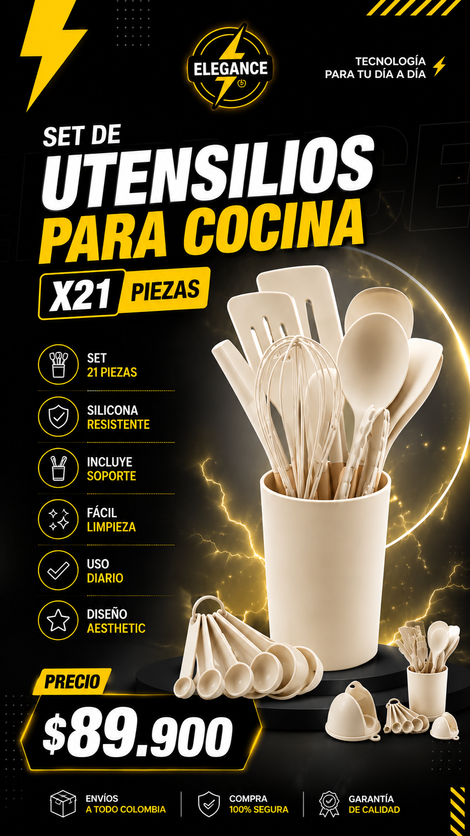 Set de utensilios de cocina x21