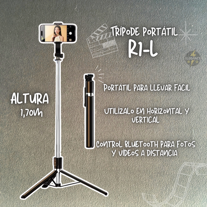 Combo de contenido 📌 luz multicolor + trípode 1,70+ micrófonos redondos 🎙️