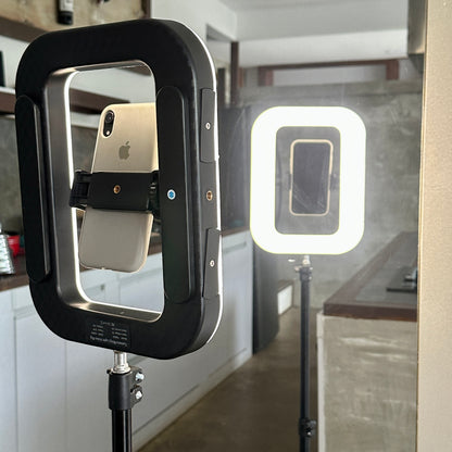 Trípode con Luz led tricolor 📲 recargable 📈altura 1,9m