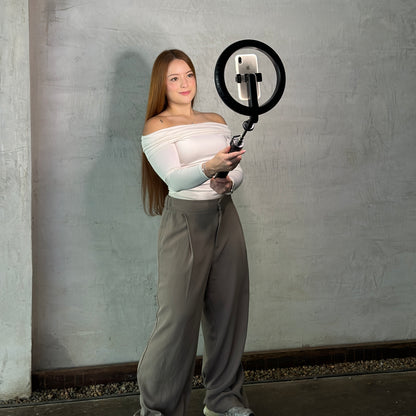 Trípode con aro de luz P220-Q 📸🤳