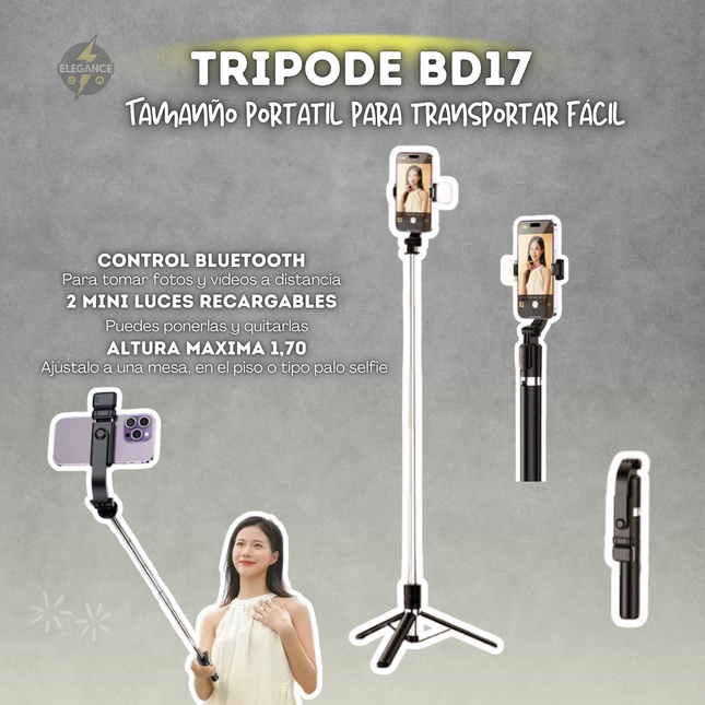 Combo para creadores 📸 Luz + micrófonos vp056+ Trípode Bd17