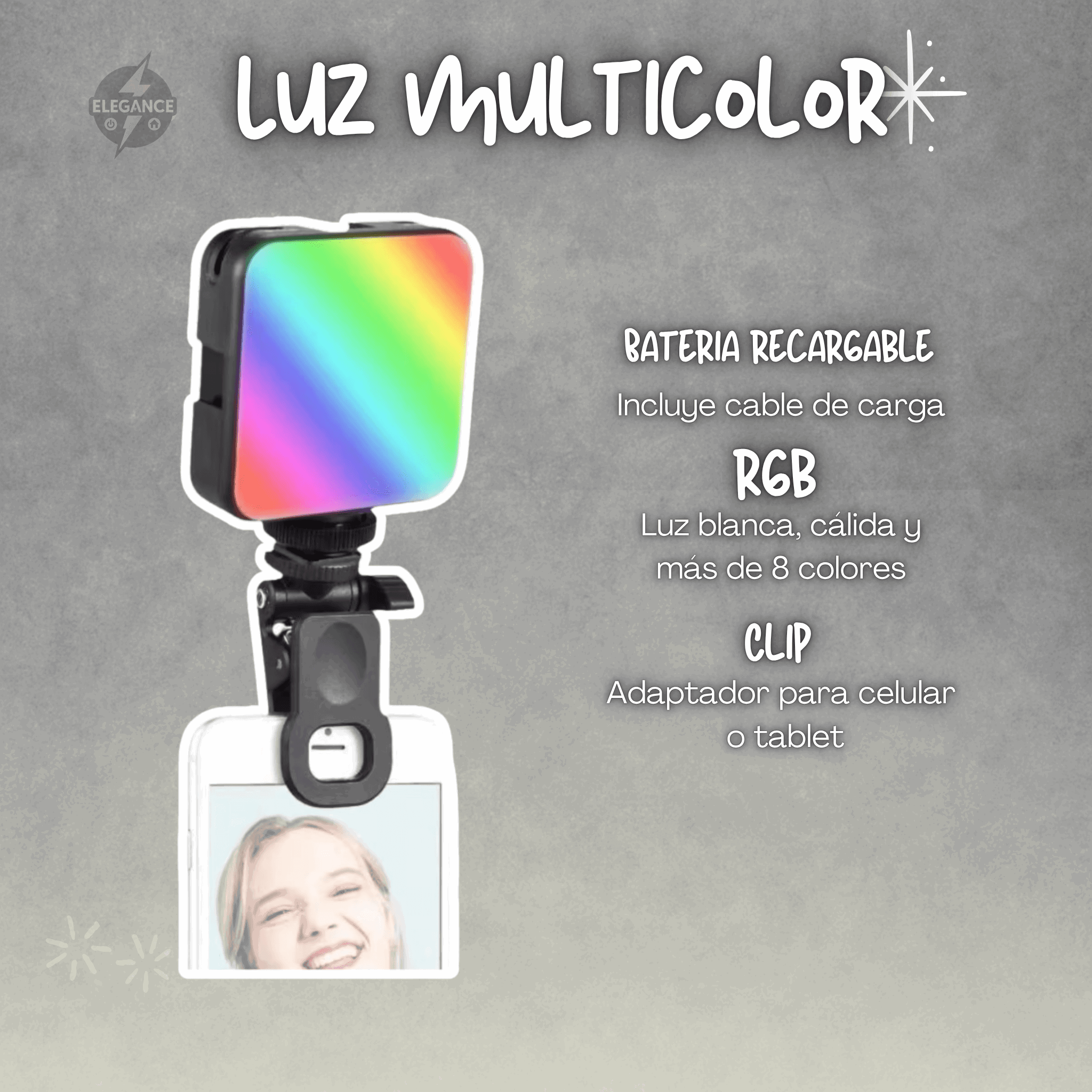 Kit Creador de Contenido 3 en 1 — Micrófono Doble VP-056 + Luz RGB + Trípode Bluetooth Q07