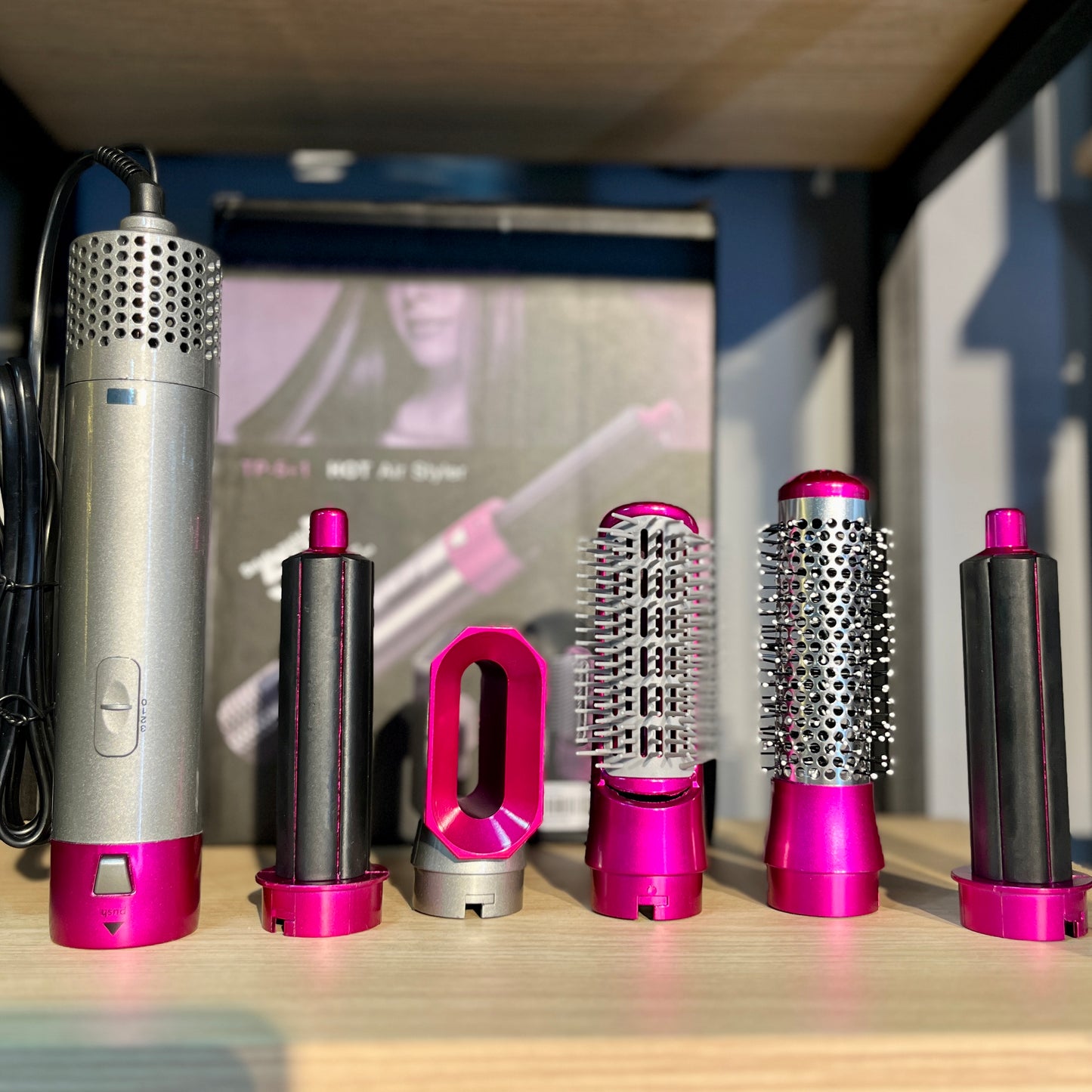 Cepillo secador y moldeador 5en1 + alisador + ondulador