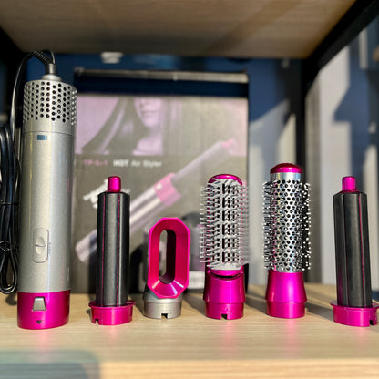 Cepillo secador y moldeador 5en1 + alisador + ondulador