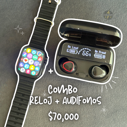 Combo audífonos m10 + Smart Watch t800 ultra 2 🔥😮‍💨
