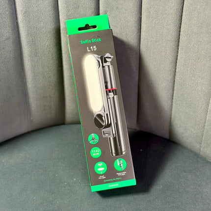 Trípode con luz y control bluetooth L15📸⚡️