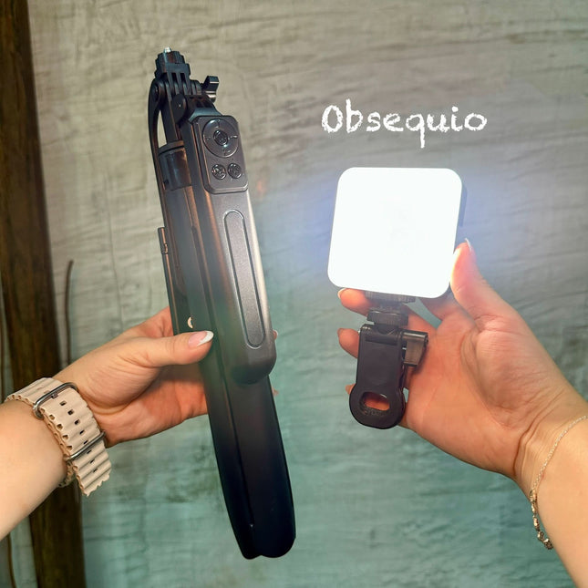 Trípode para celular 📱 A17 1,80 altura + Luz  RGB de obsequio 🎁