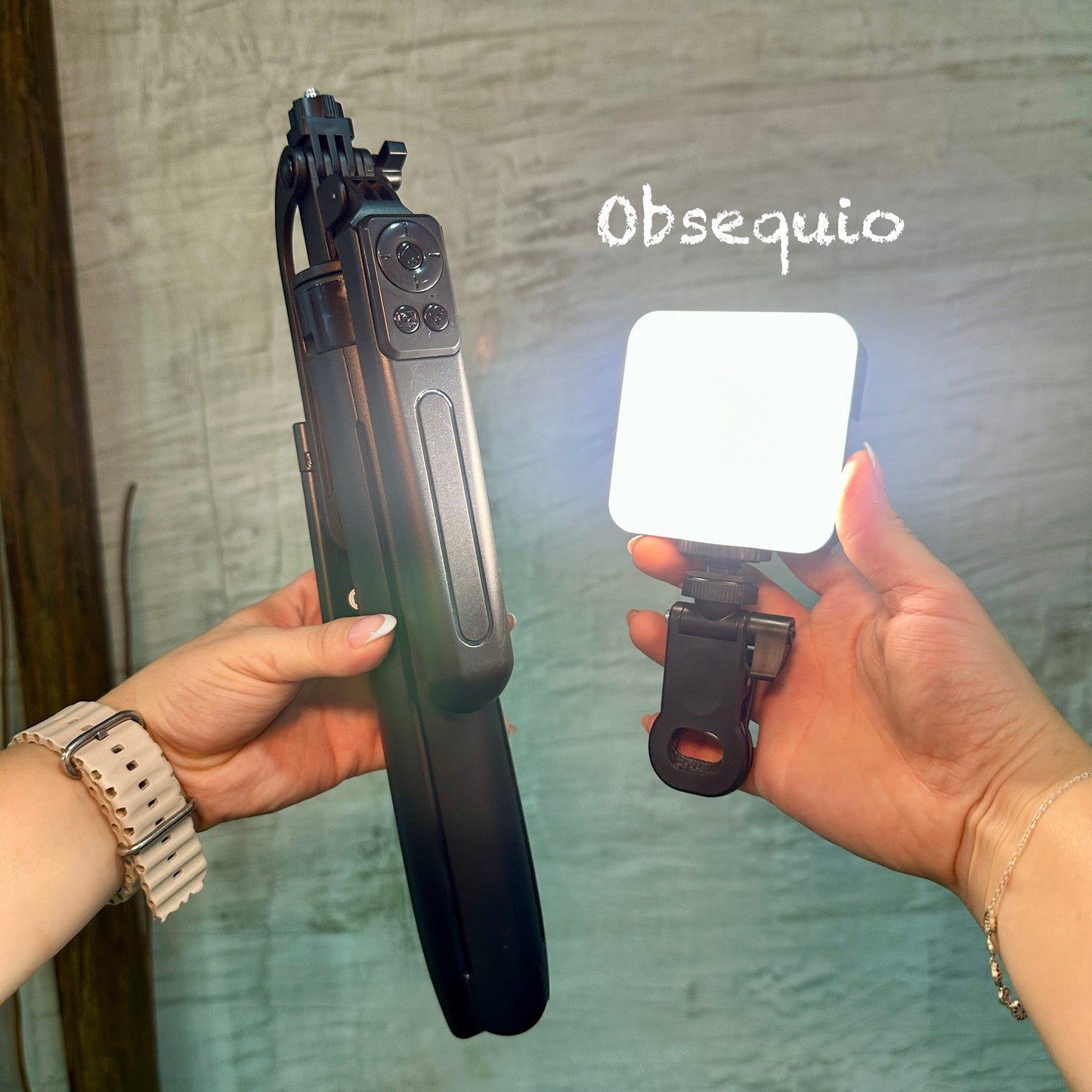 Trípode para celular 📱 A17 1,80 altura + luz de obsequio 🎁