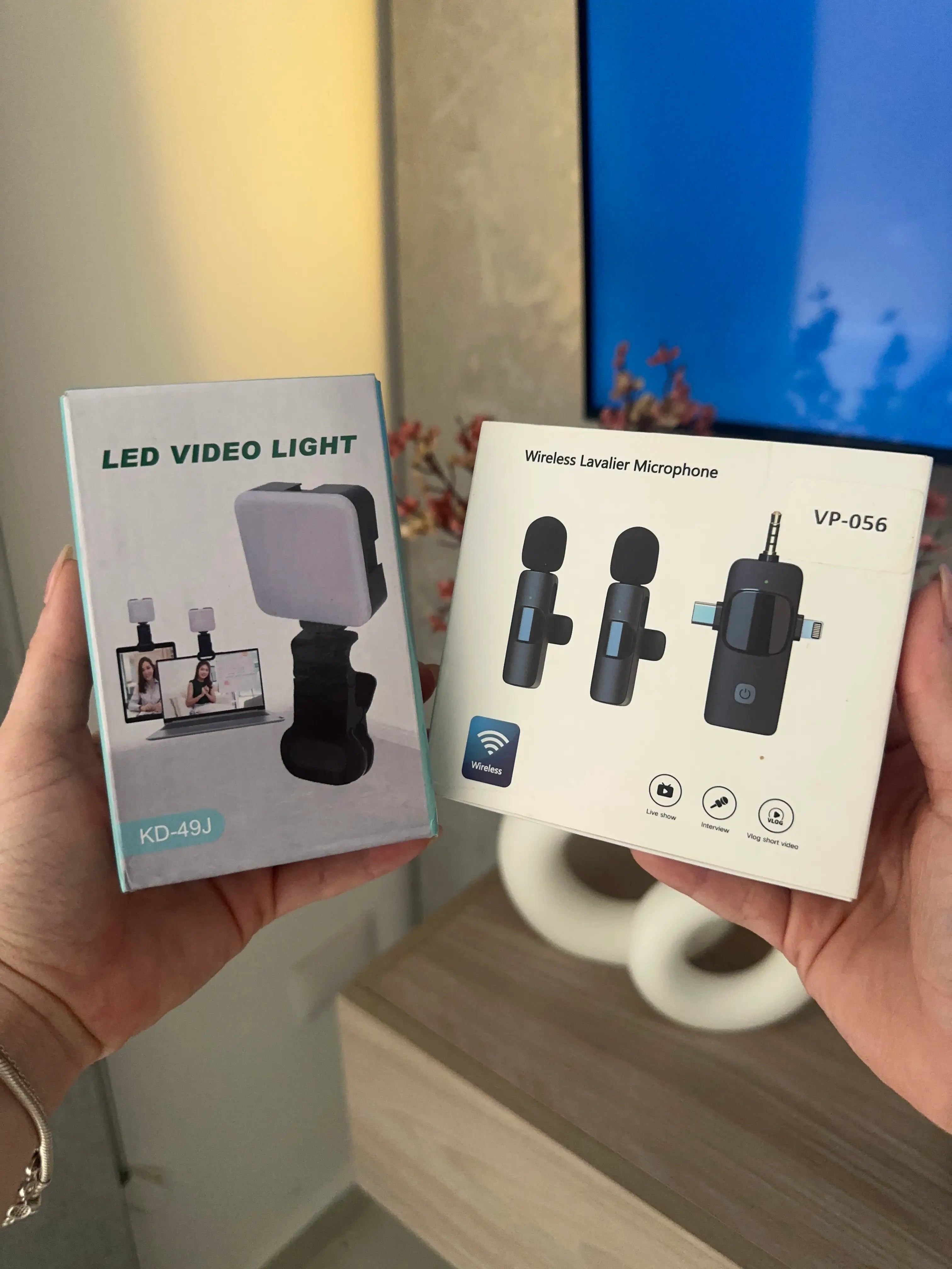 Combo creators baby 📹 2 micrófonos + luz led